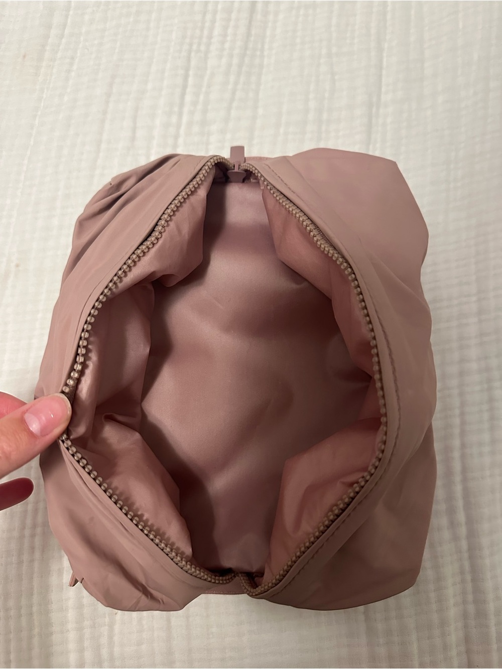 Rare Beauty Puffy Toiletry Bag in Mauve - Picture 9 of 10